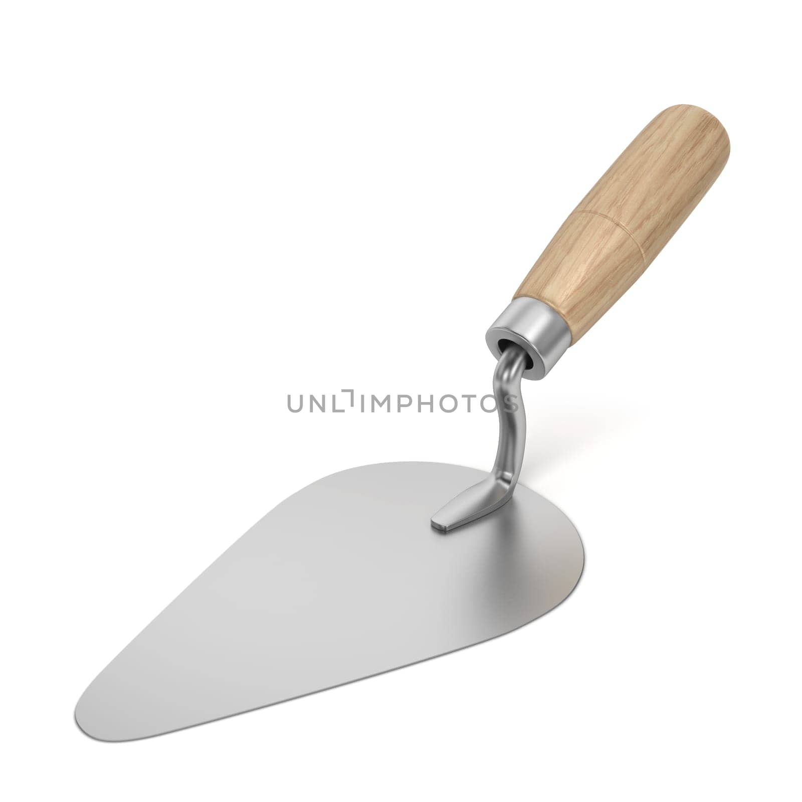 Construction trowel. 3d illustration isolated on white background