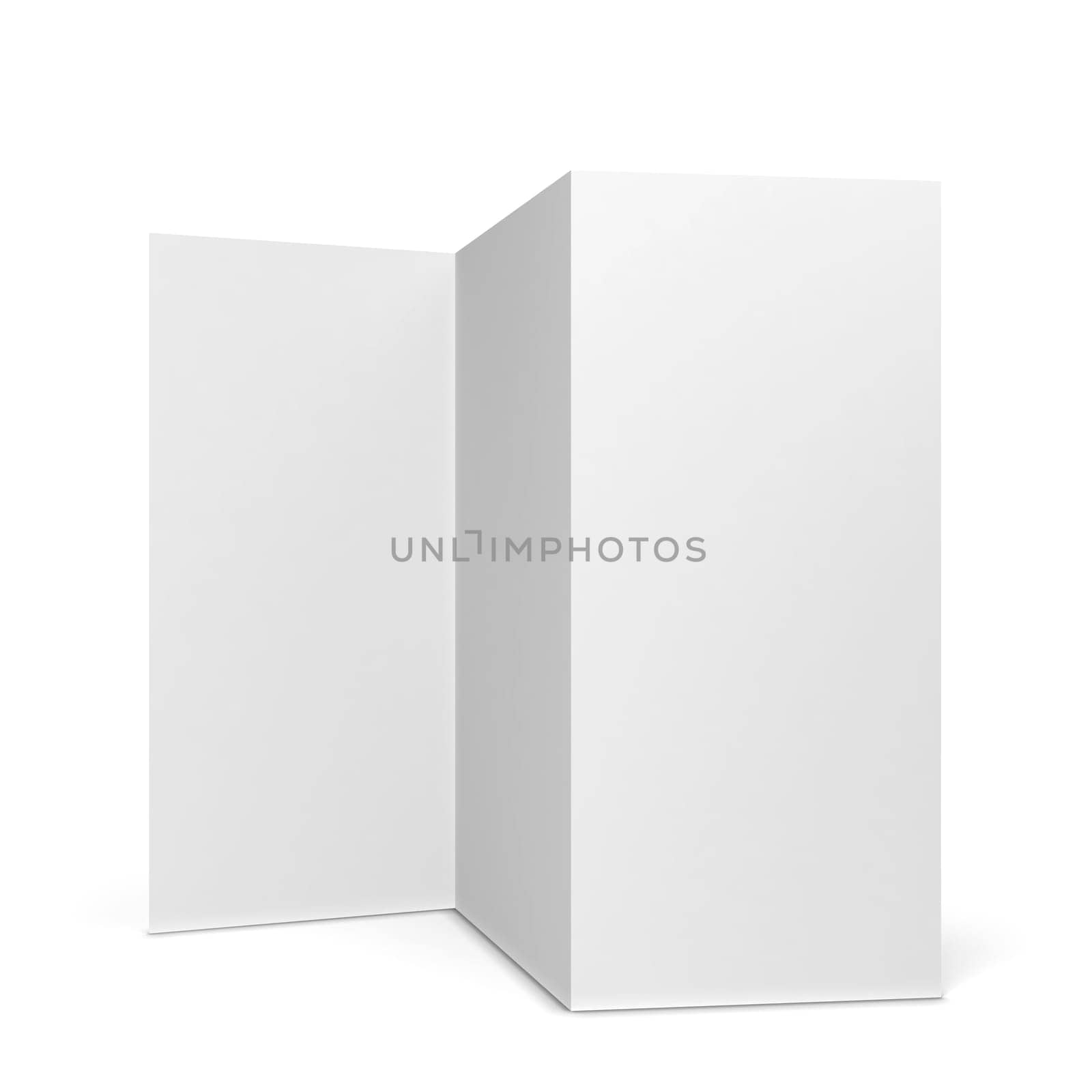 Blank brochure. 3d illustration isolated on white background