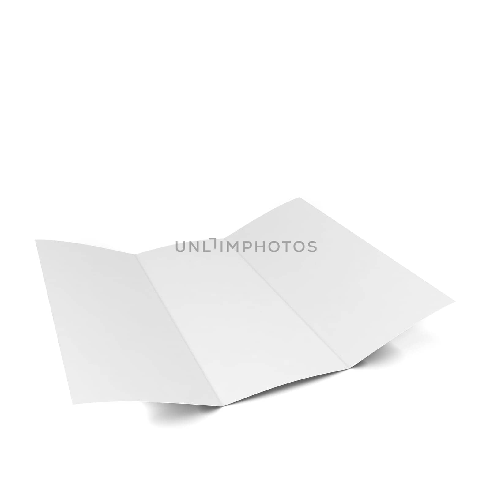 Blank brochure. 3d illustration isolated on white background