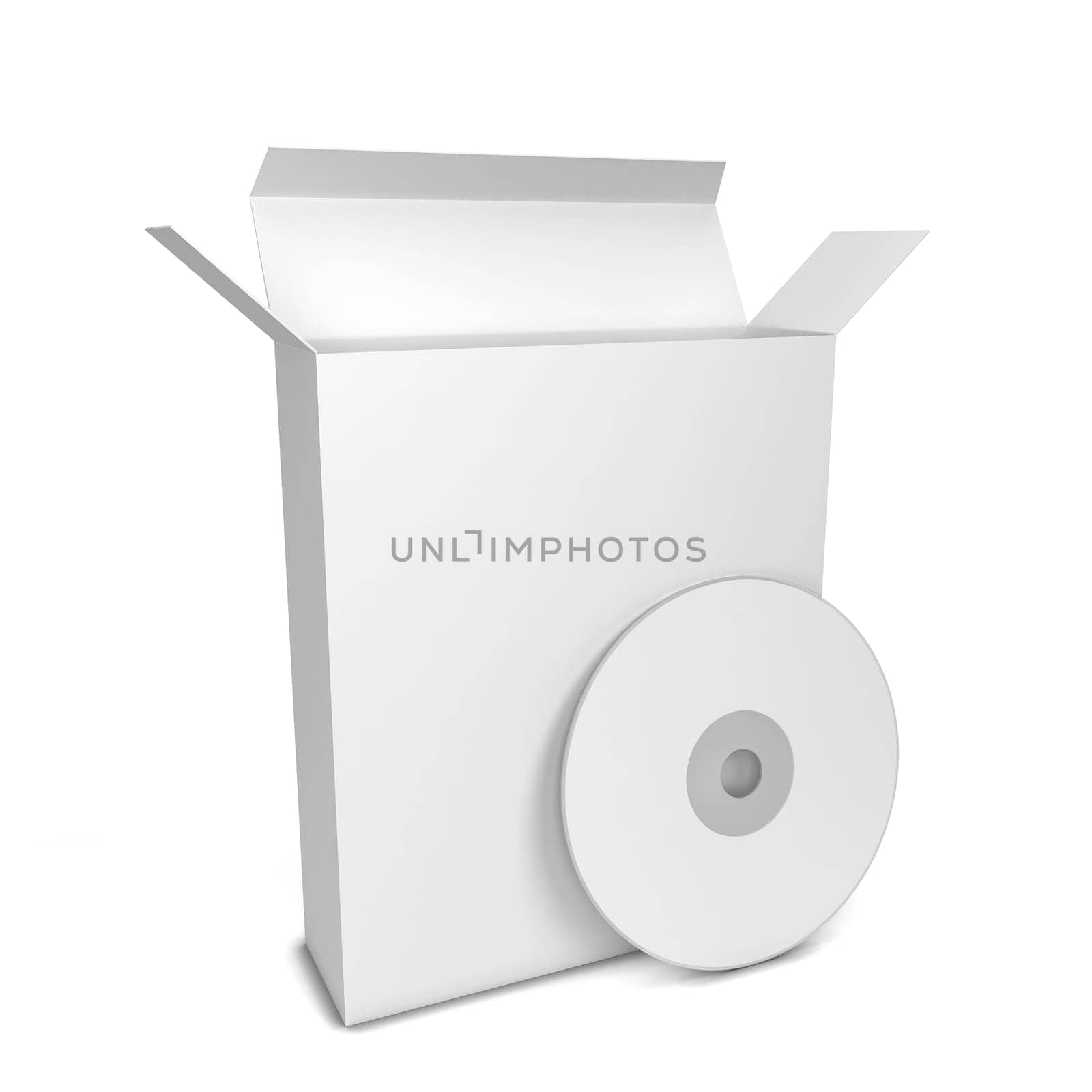 Software package. 3d illustration isolated on white background