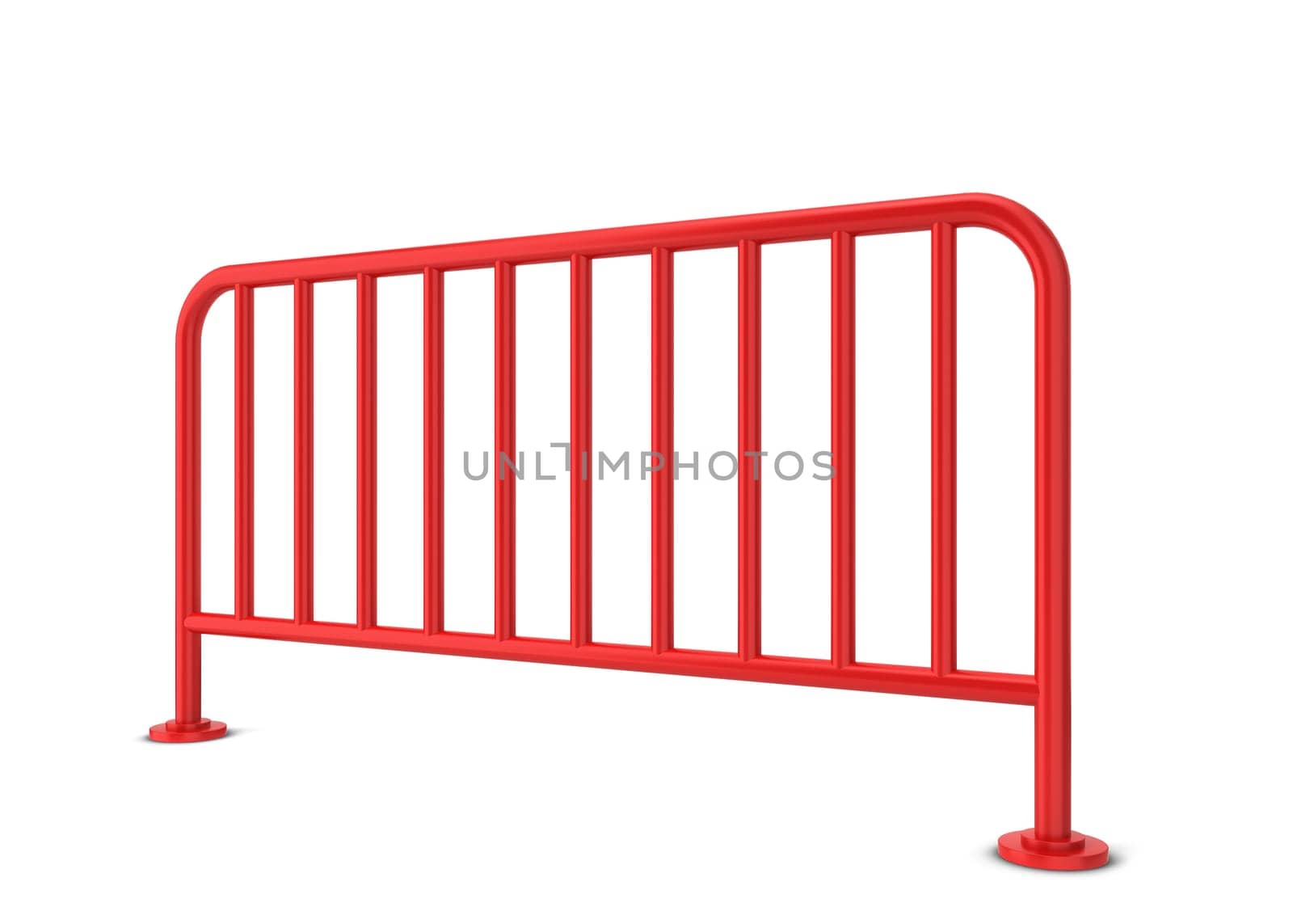 Metal barrier. 3d illustration isolated on white background