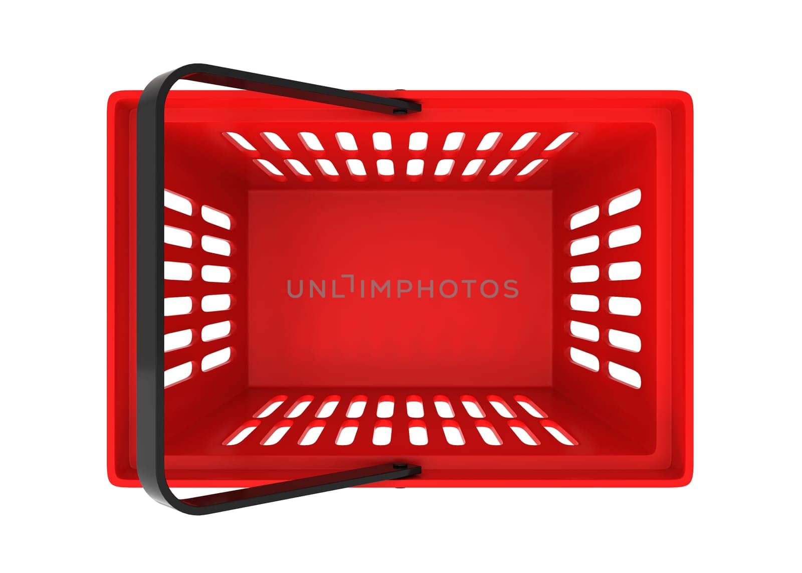 Shopping basket. 3d illustration isolated on white background