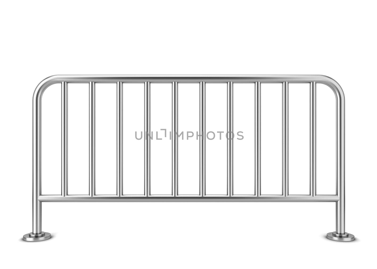 Metal barrier. 3d illustration isolated on white background