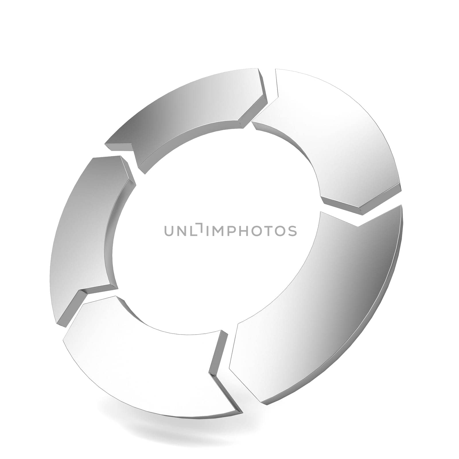 Circle arrow. 3d illustration isolated on white background