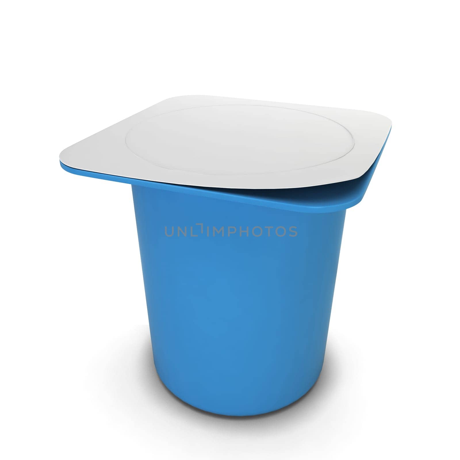 Yogurt container. 3d illustration isolated on white background