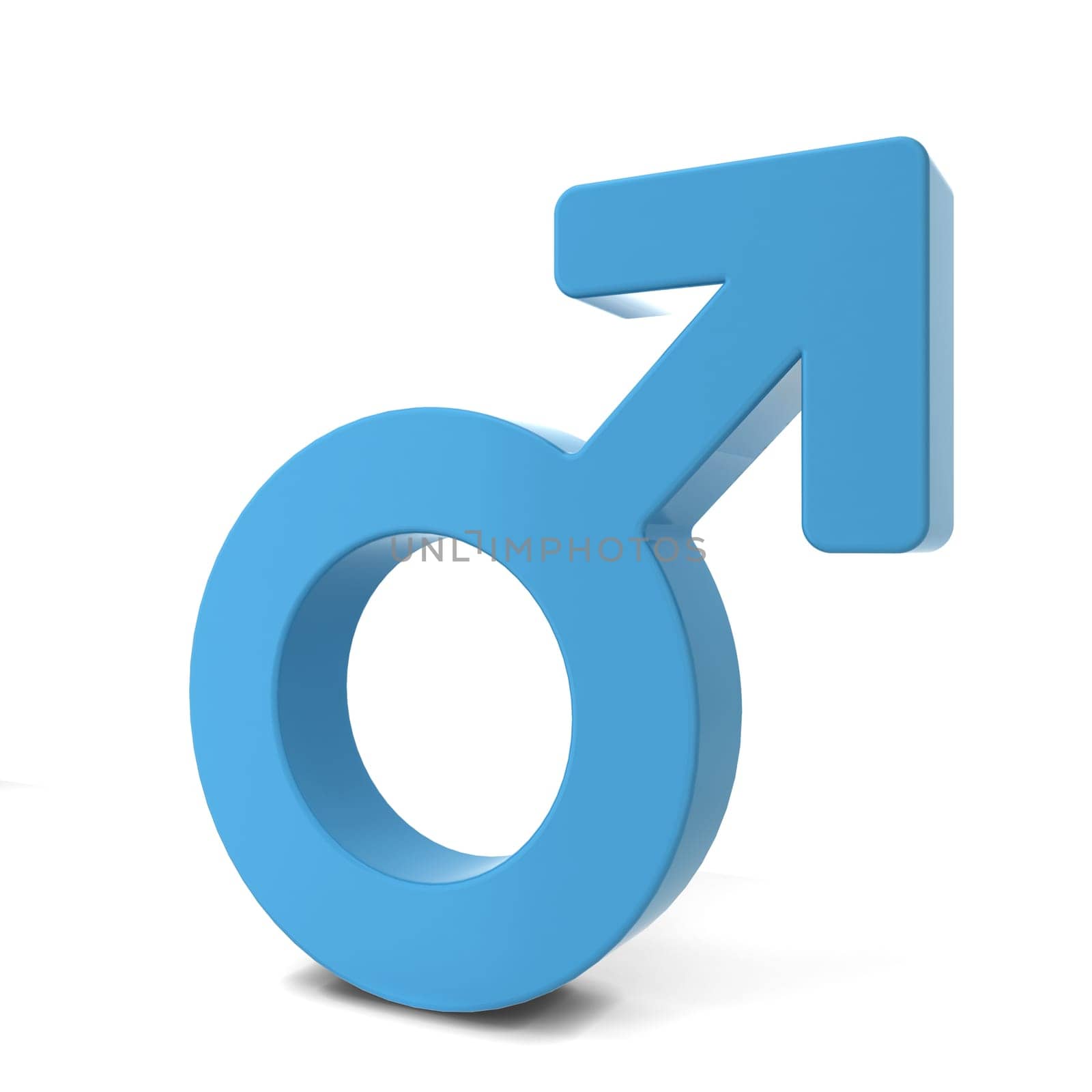 Female symbol. 3d illustration isolated on white background