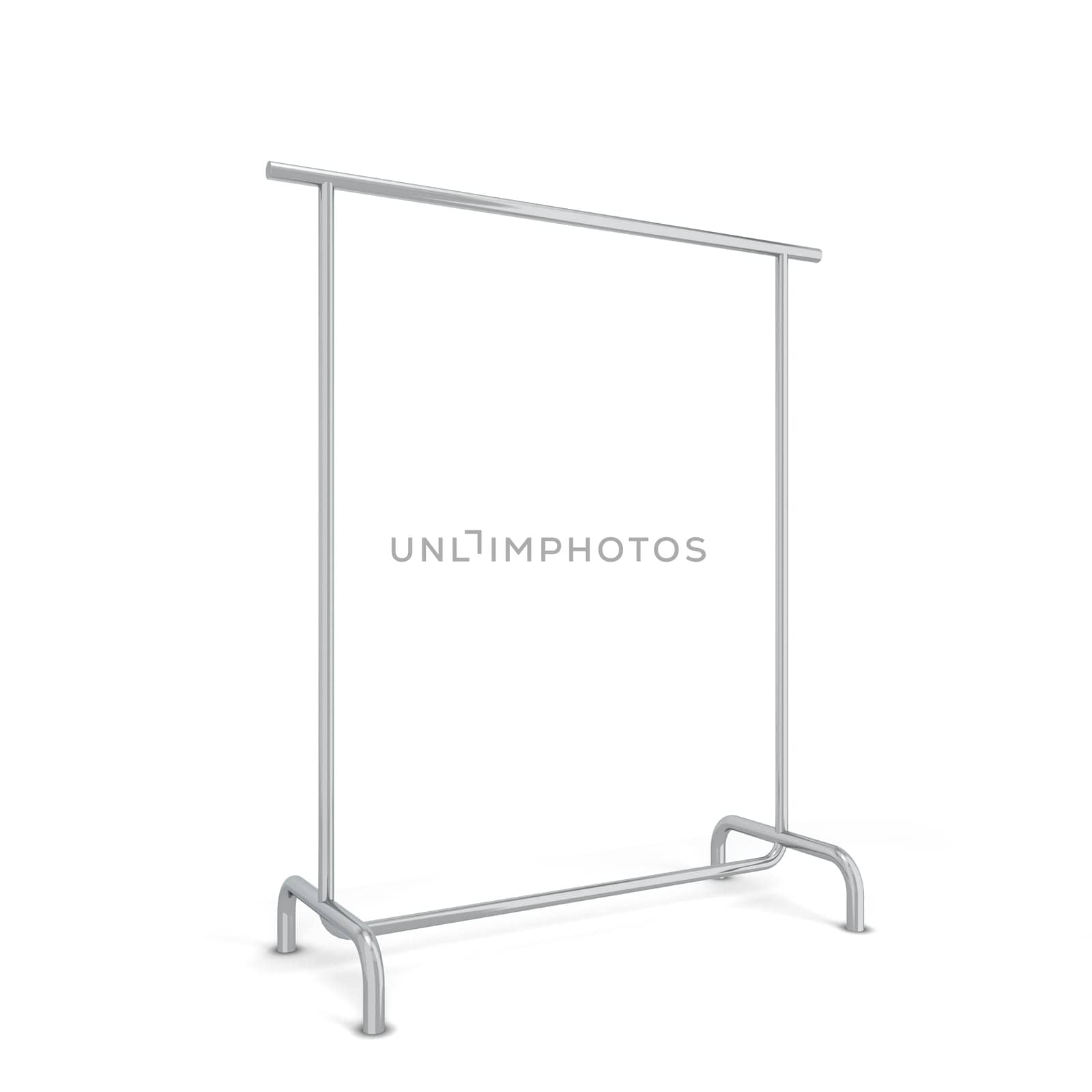 Clothing rack. 3d illustration isolated on white background