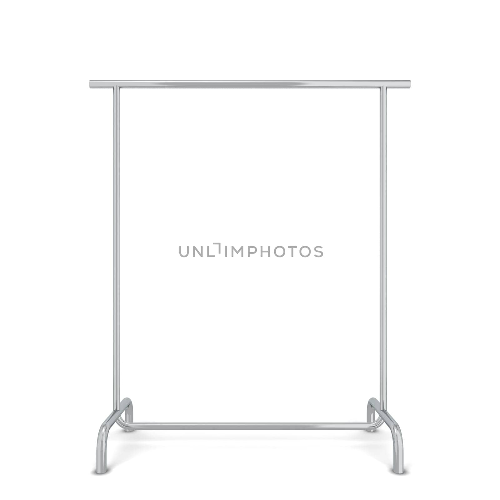 Clothing rack. 3d illustration isolated on white background