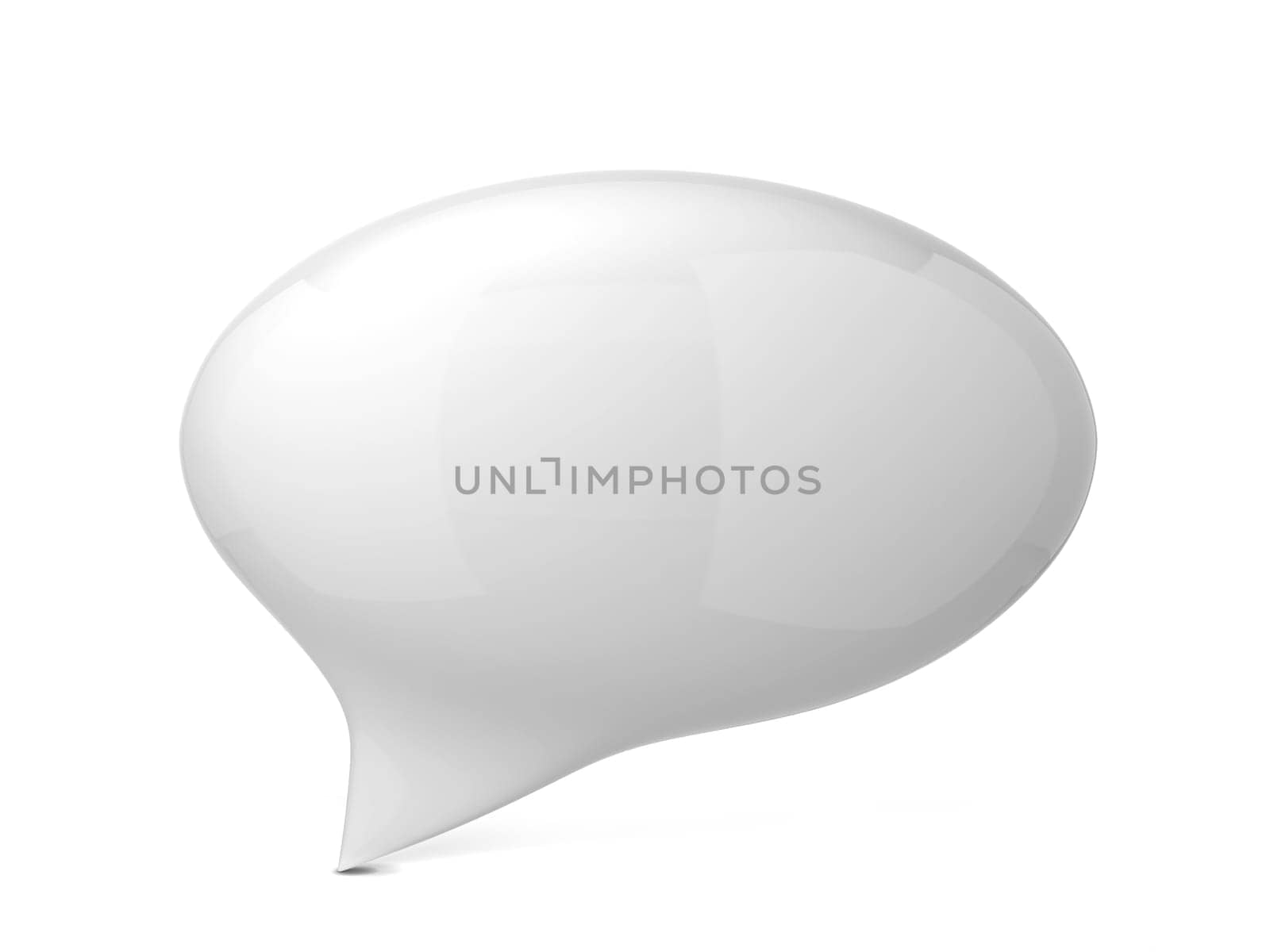 Speech bubble. 3d illustration isolated on white background