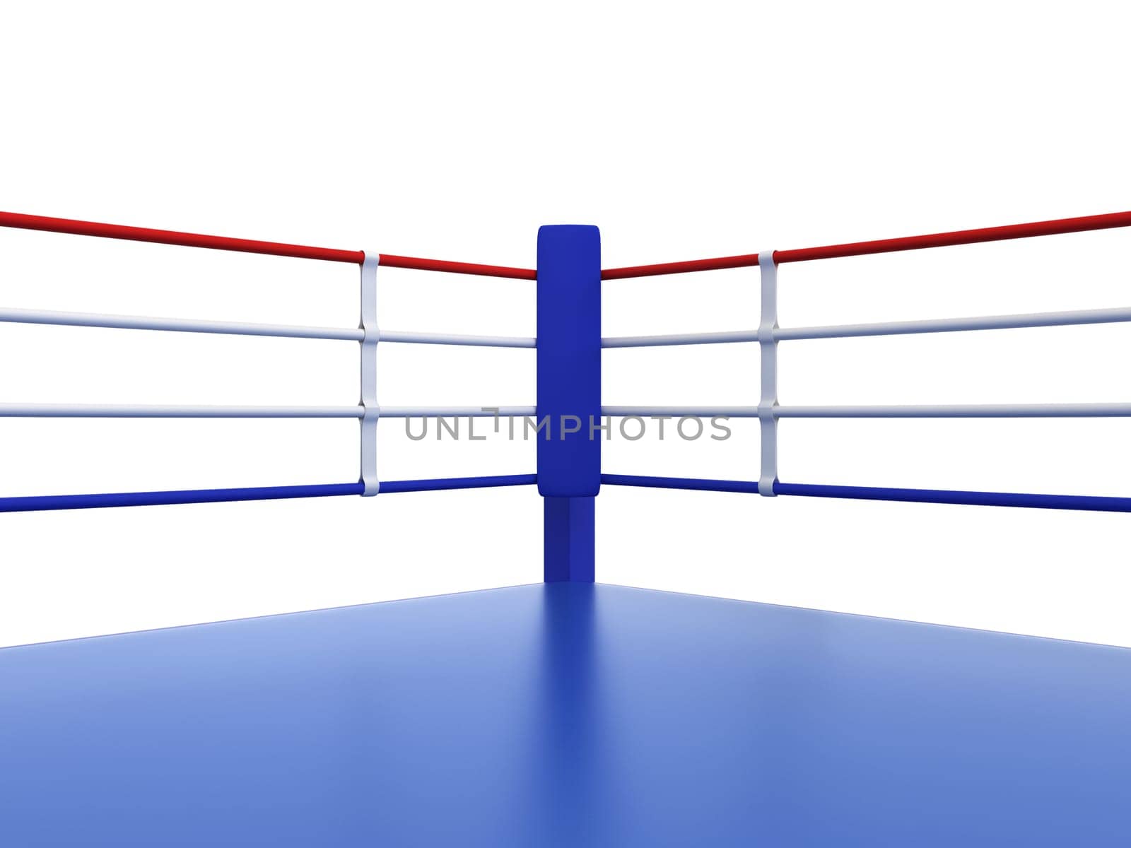 Boxing ring. 3d illustration isolated on white background
