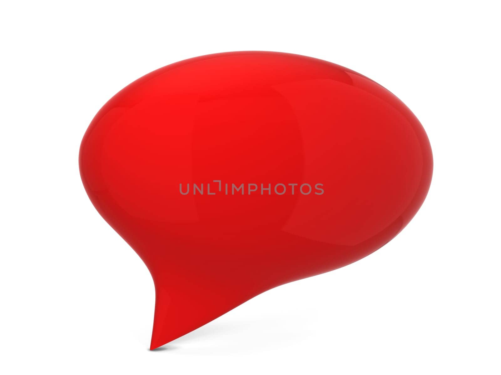 Speech bubble. 3d illustration isolated on white background