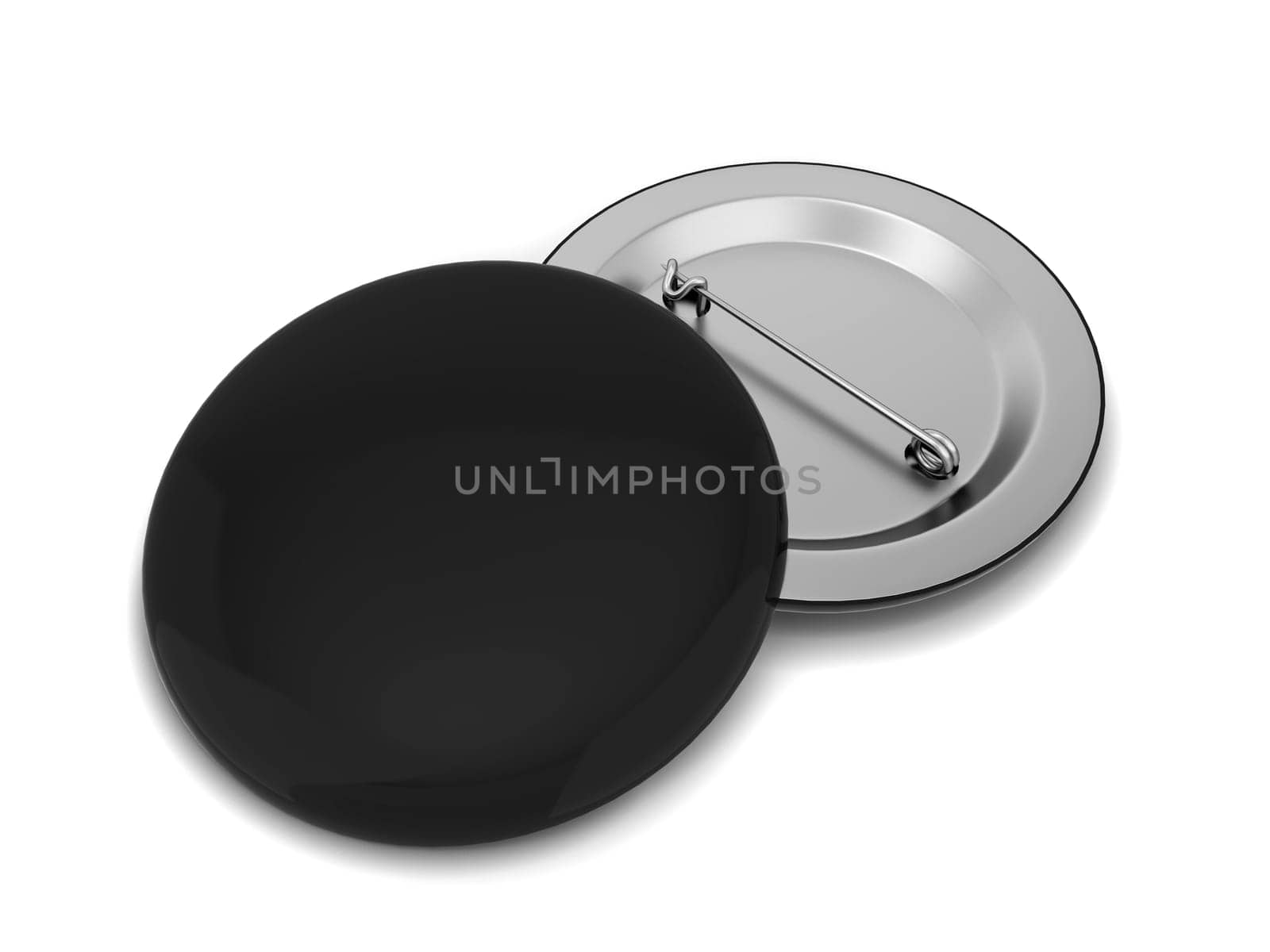 Blank badge. 3d illustration isolated on white background