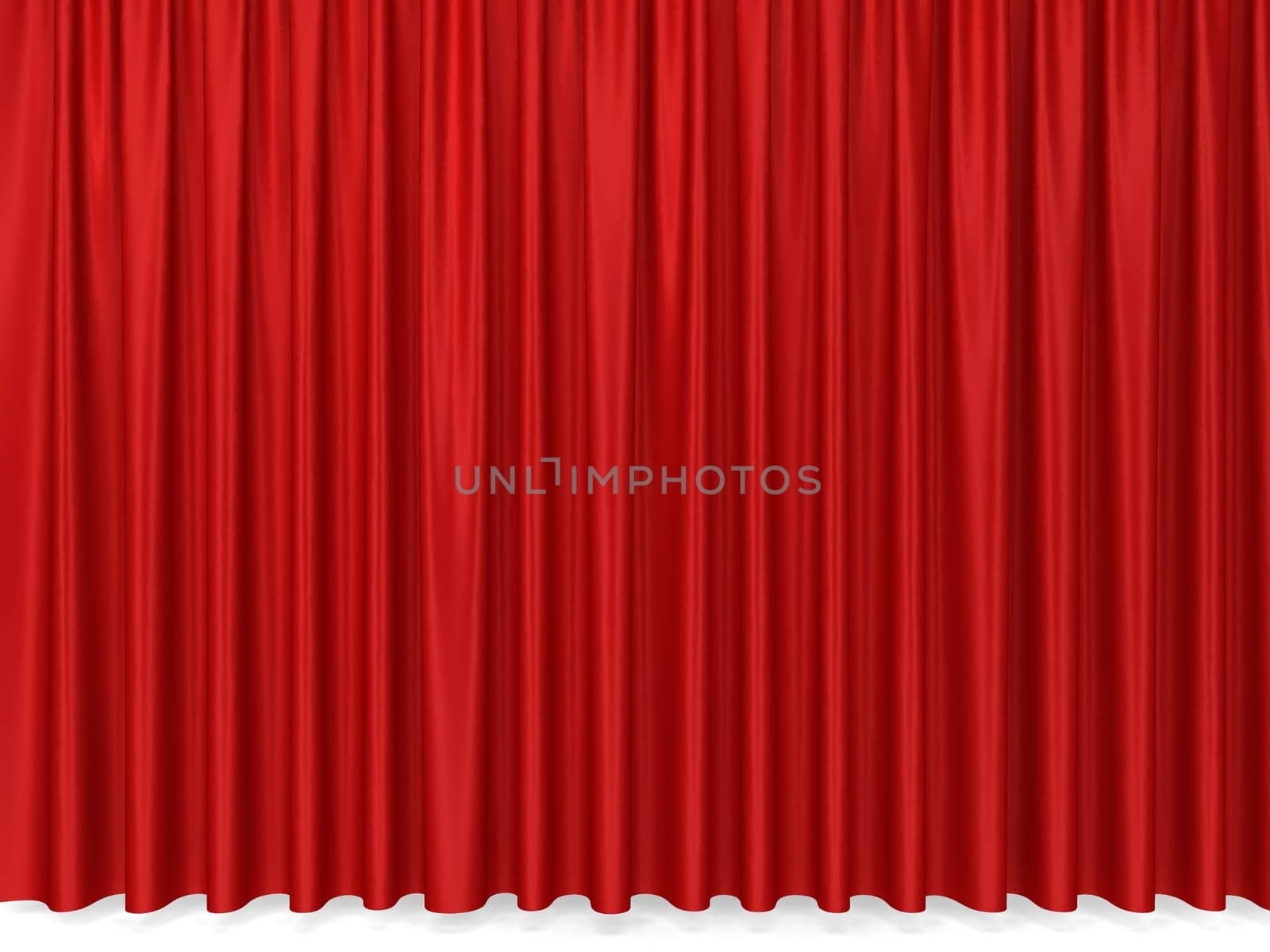 Theater curtains. 3d illustration isolated on white background