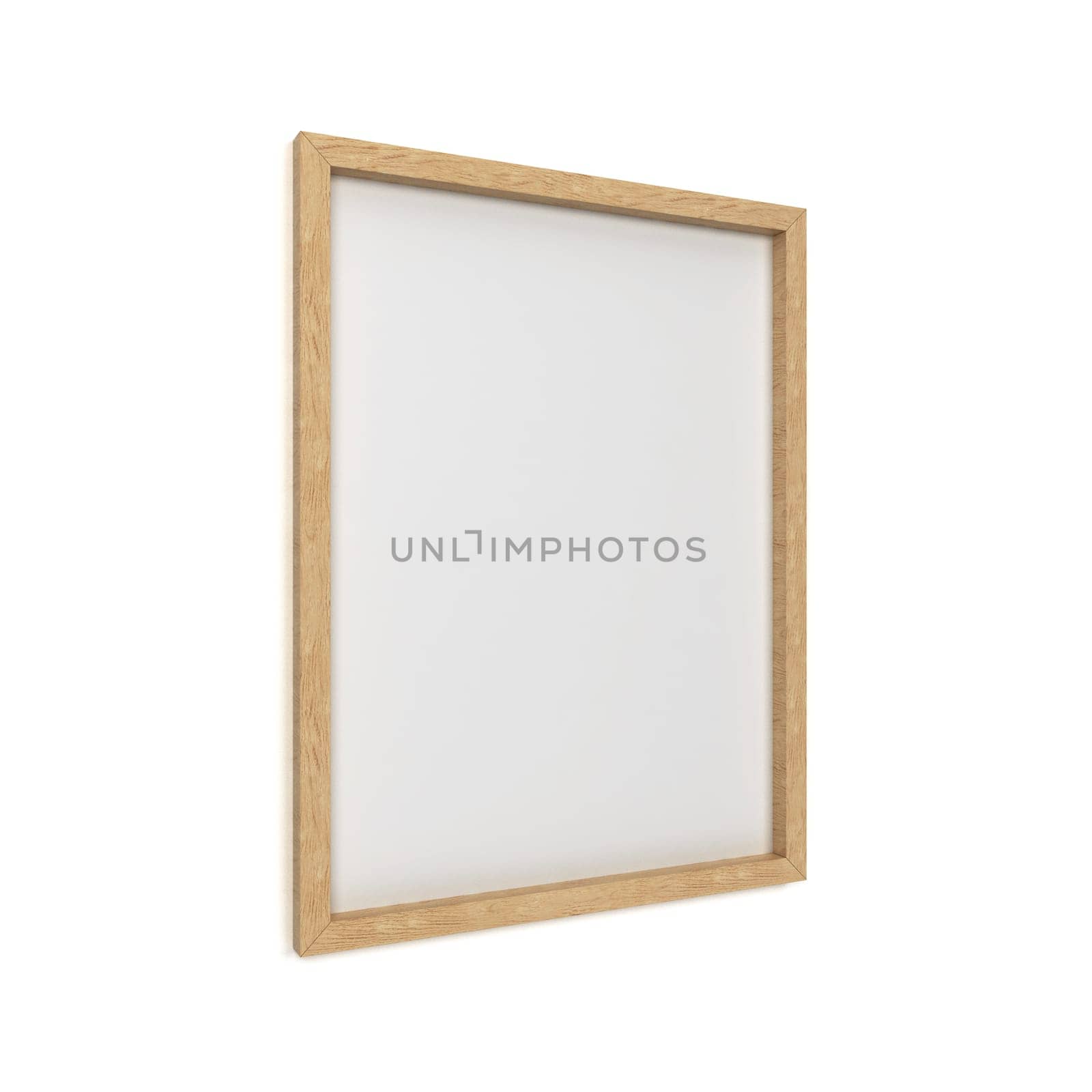 Blank frame mockup. 3d illustration isolated on white background