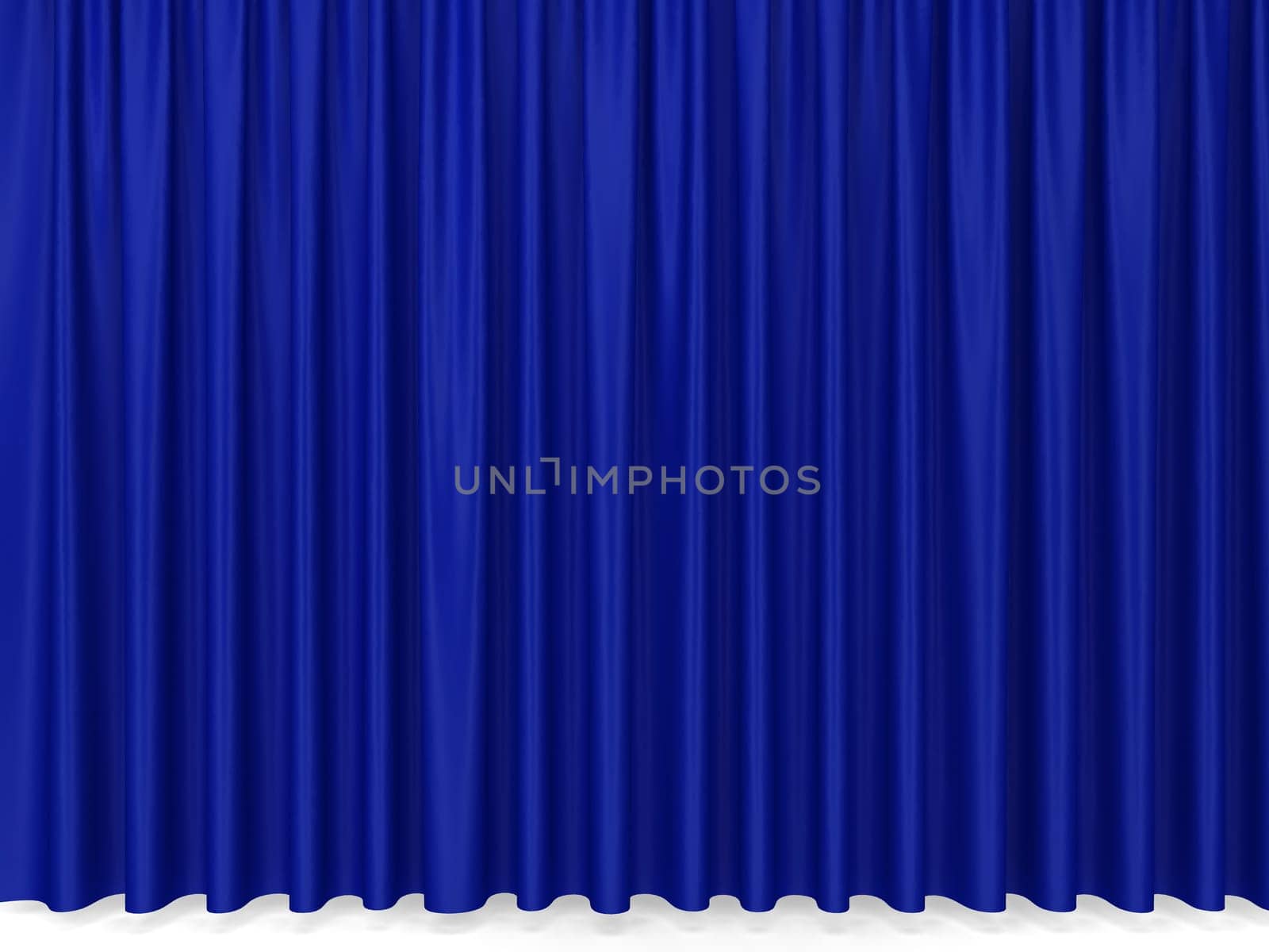 Theater curtains. 3d illustration isolated on white background
