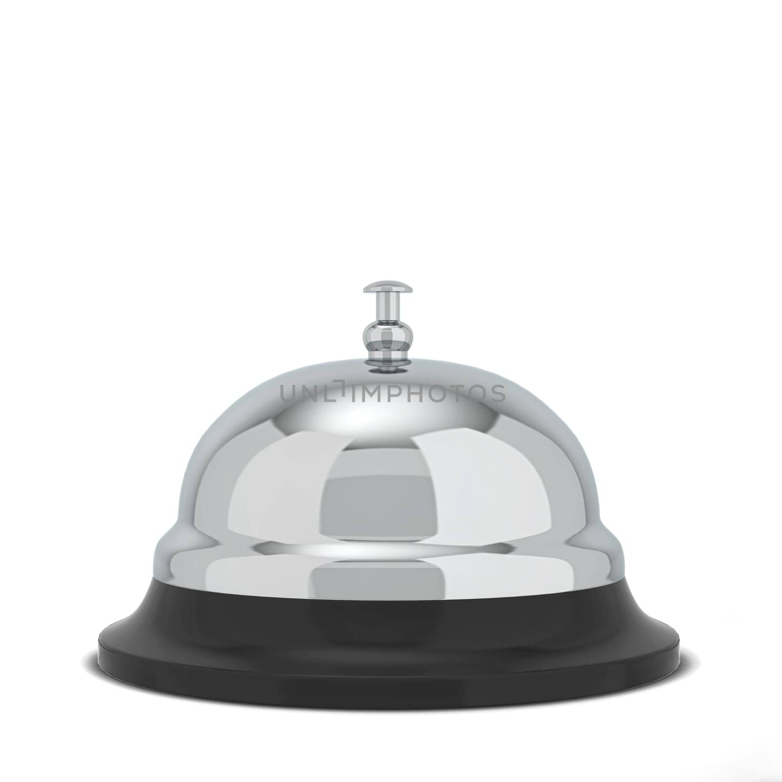 Hotel service bell. 3d illustration isolated on white background