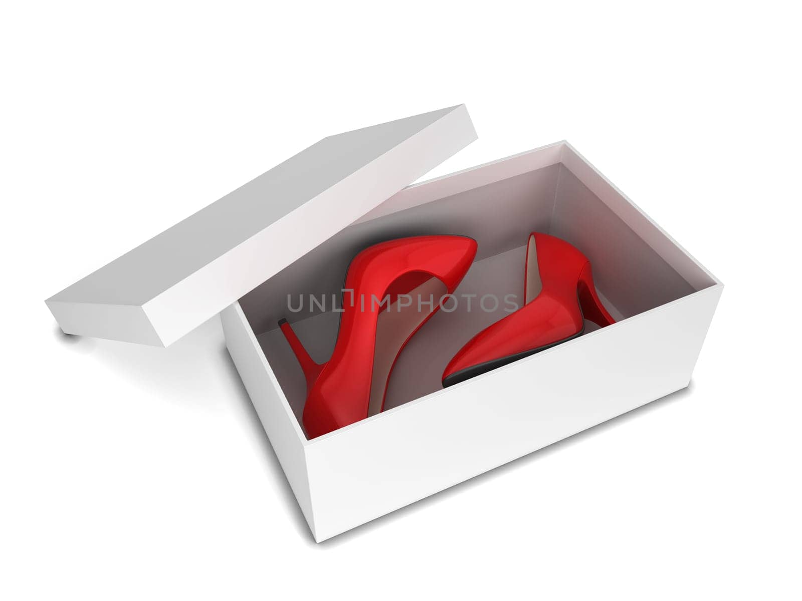 Shoe box. 3d illustration isolated on white background