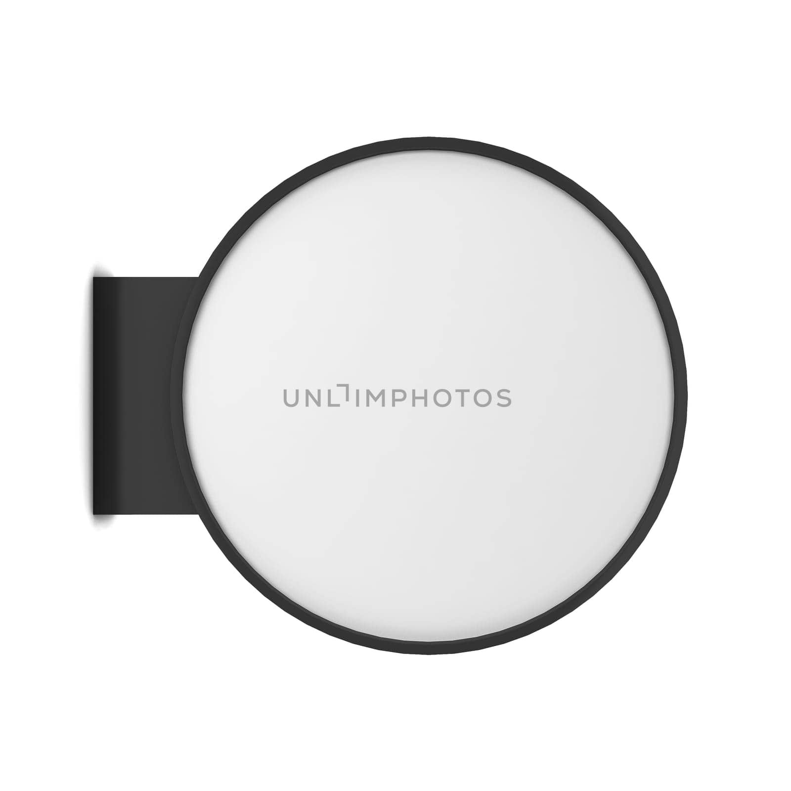 Blank store signboard. 3d illustration isolated on white background