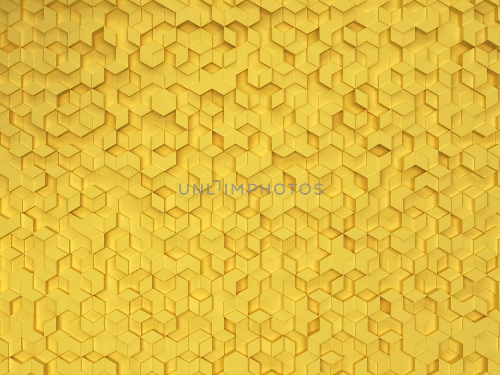 Hexagons made of rhombuses. 3d background