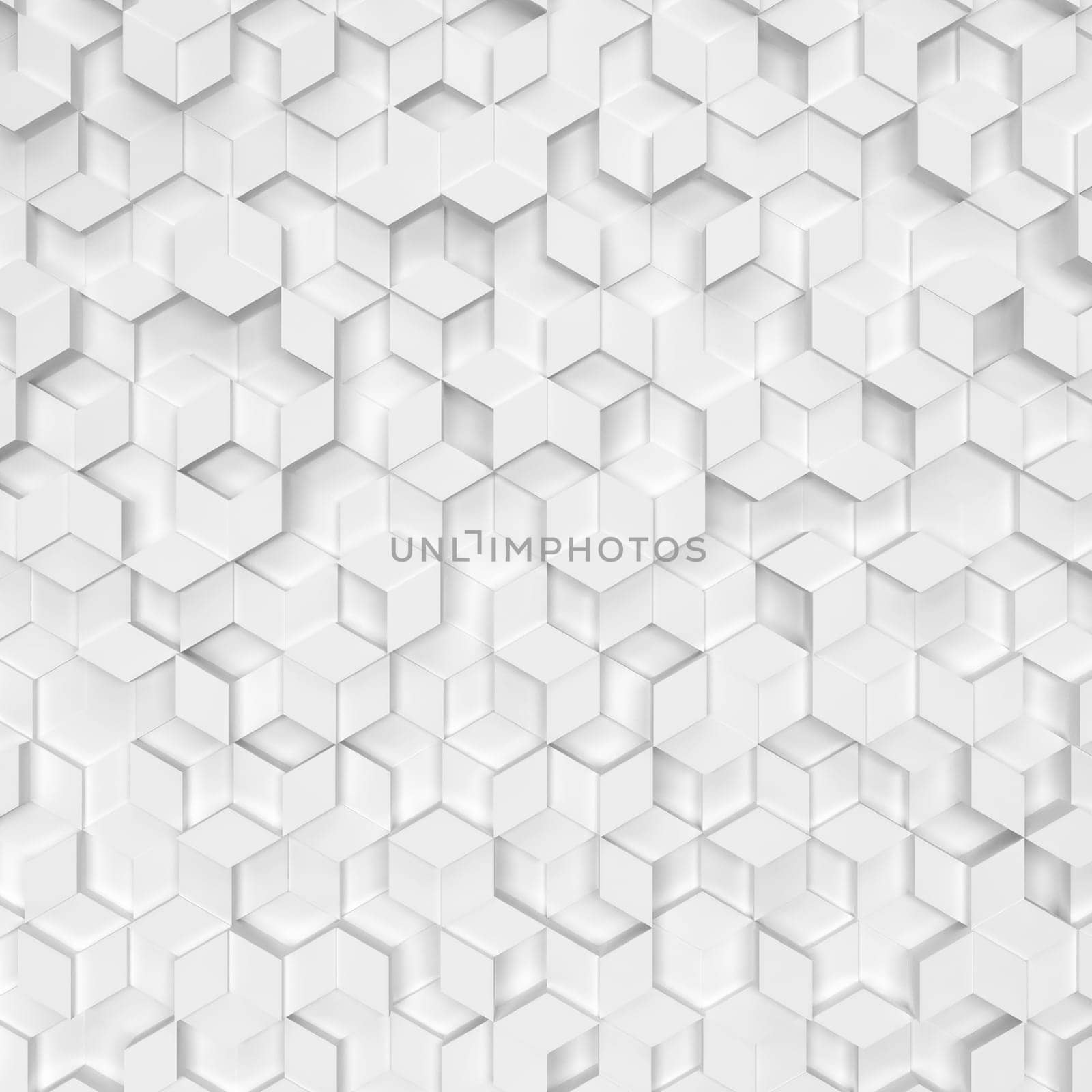Hexagons made of rhombuses. 3d background