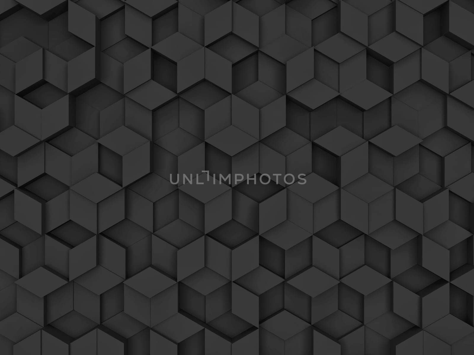 Hexagons made of rhombuses. 3d background