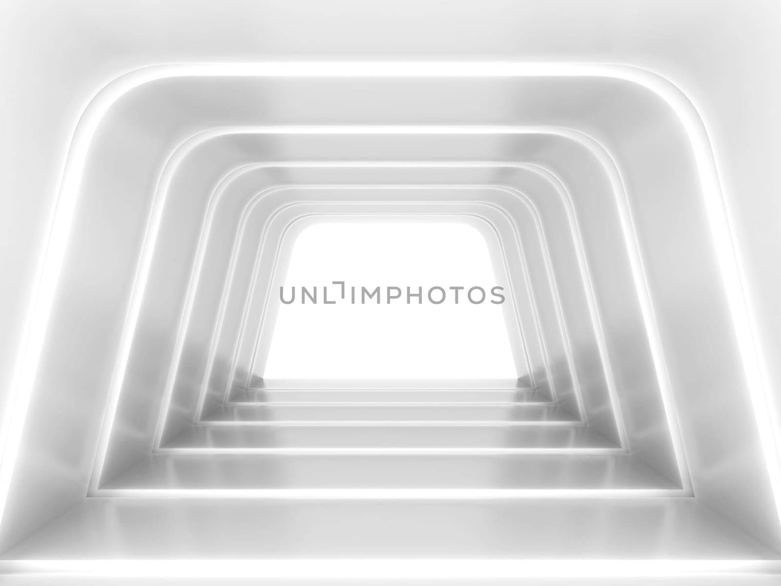 Abstract futuristic tunnel. 3d illustration