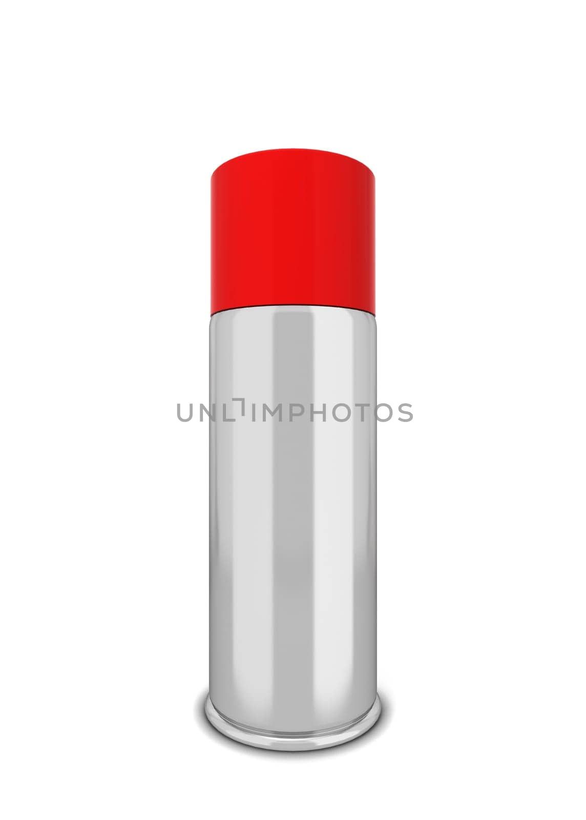 Blank aerosol package. 3d illustration isolated on white background