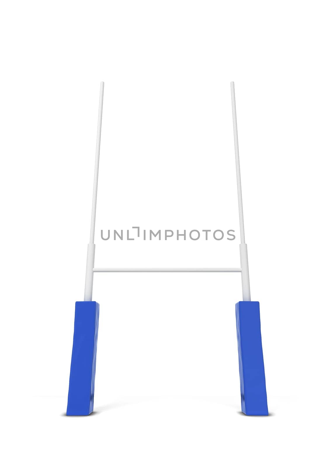 Rugby posts. 3d illustration isolated on white background