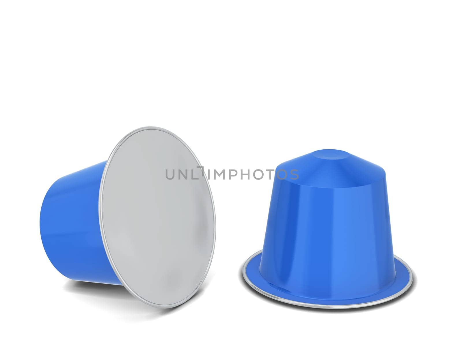 Coffee capsule. 3d illustration isolated on white background