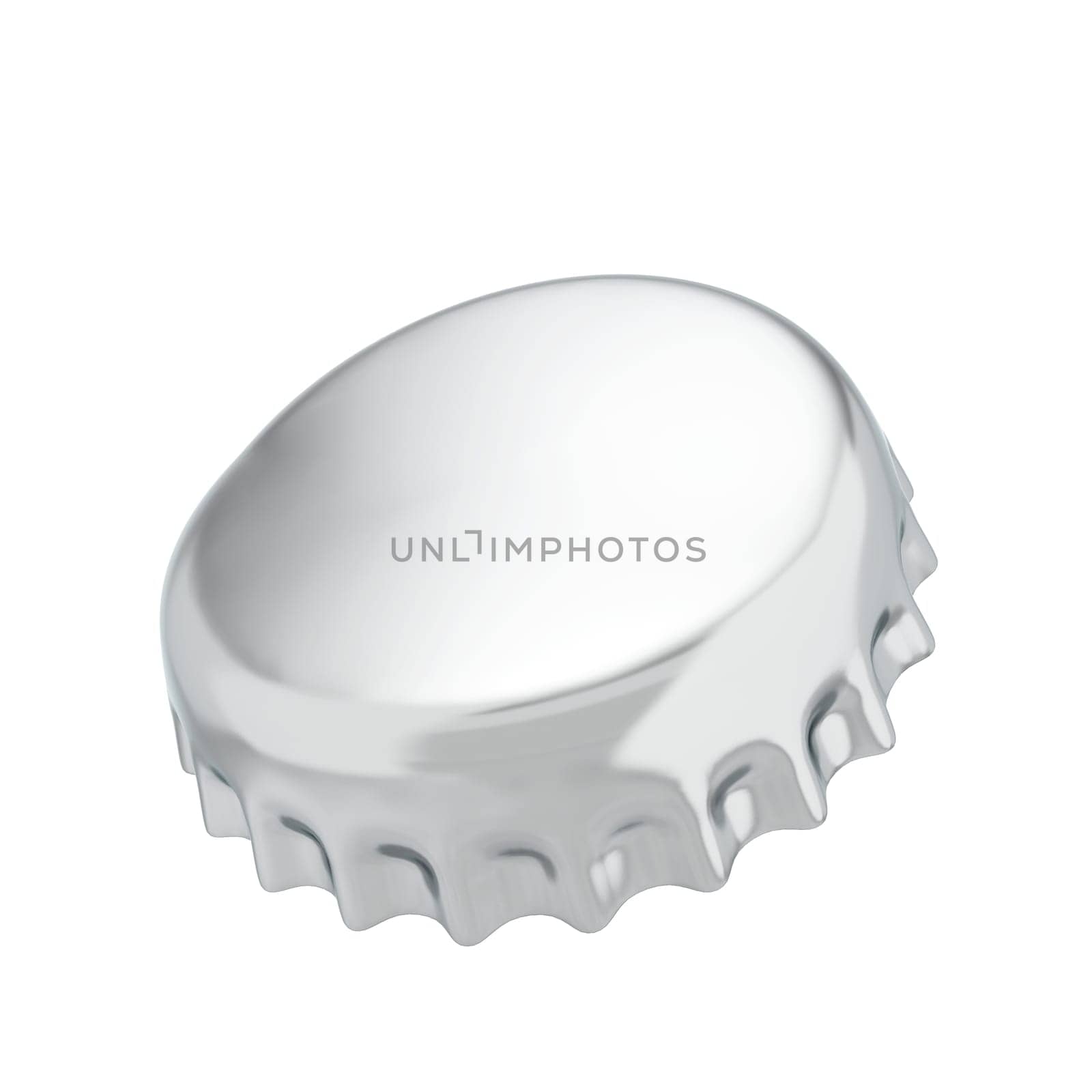 Blank bottle cap. 3d illustration isolated on white background
