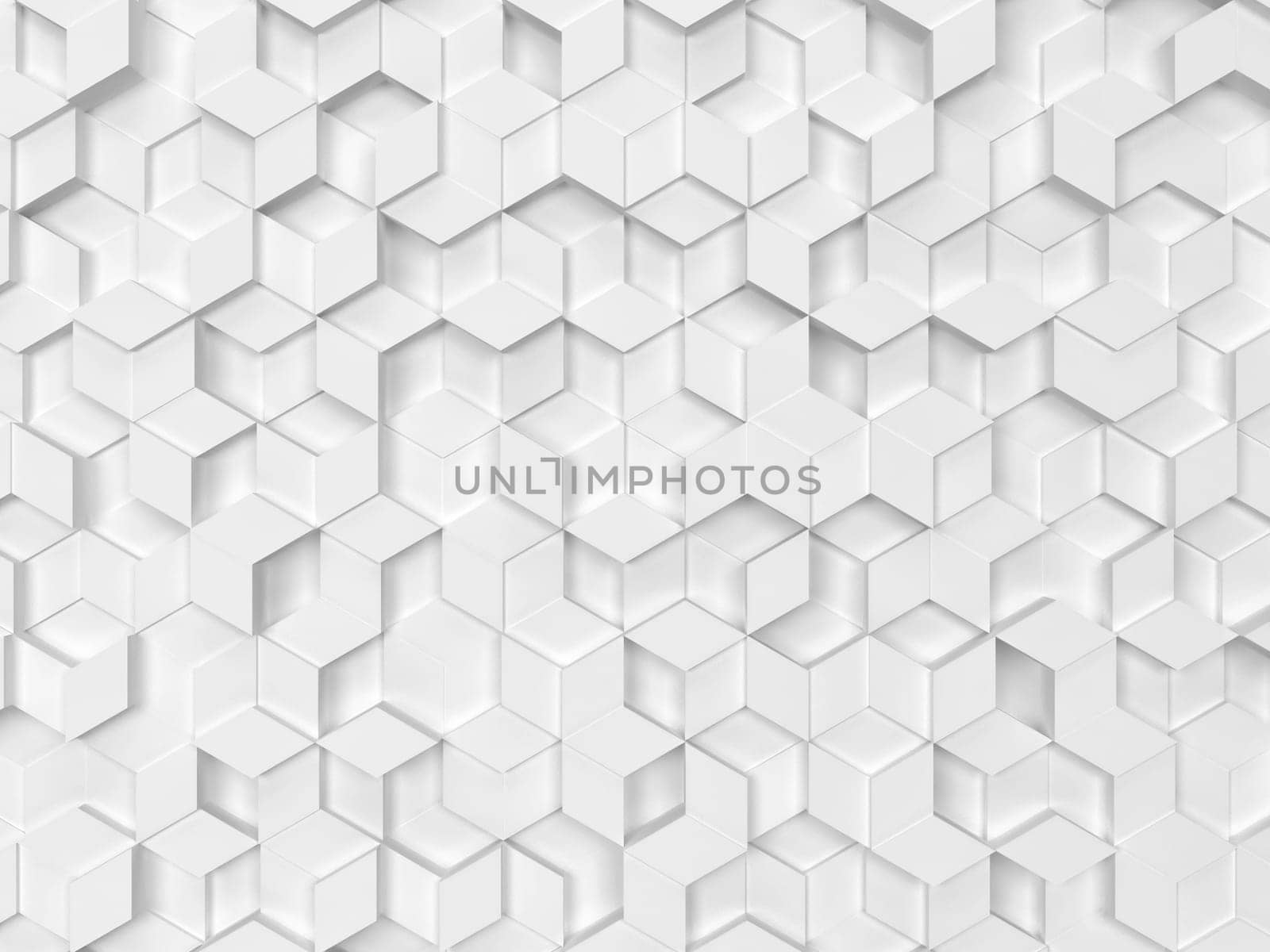 Hexagons made of rhombuses. 3d background