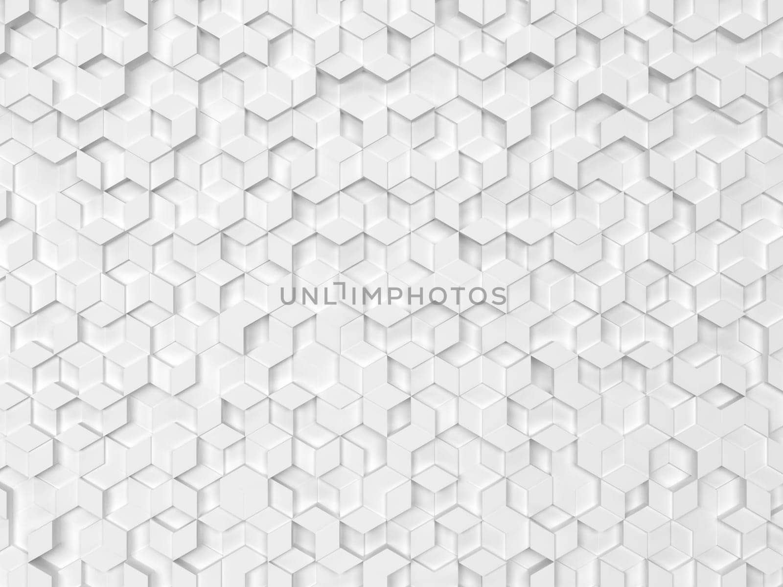 Hexagons made of rhombuses. 3d background