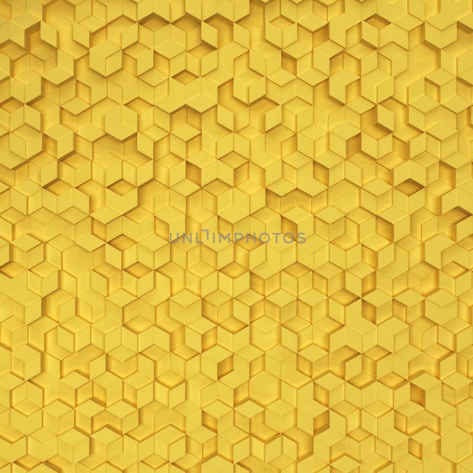Hexagons made of rhombuses. 3d background