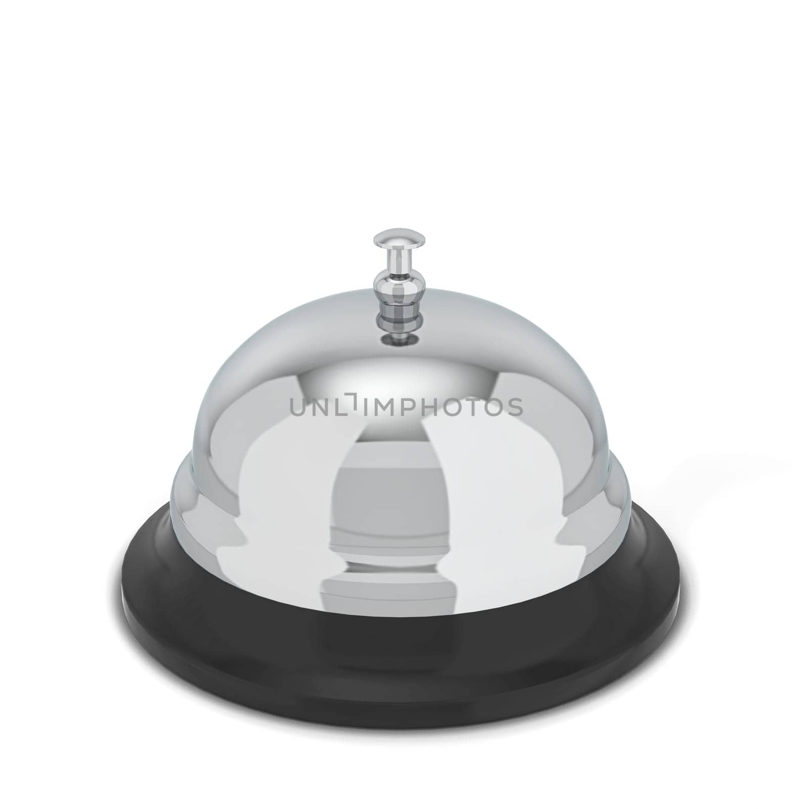 Hotel service bell. 3d illustration isolated on white background