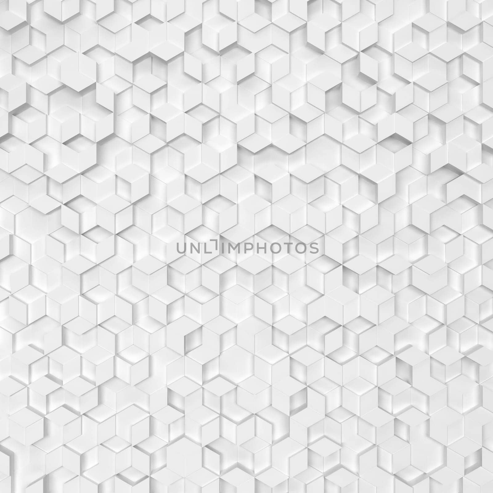 Hexagons made of rhombuses. 3d background