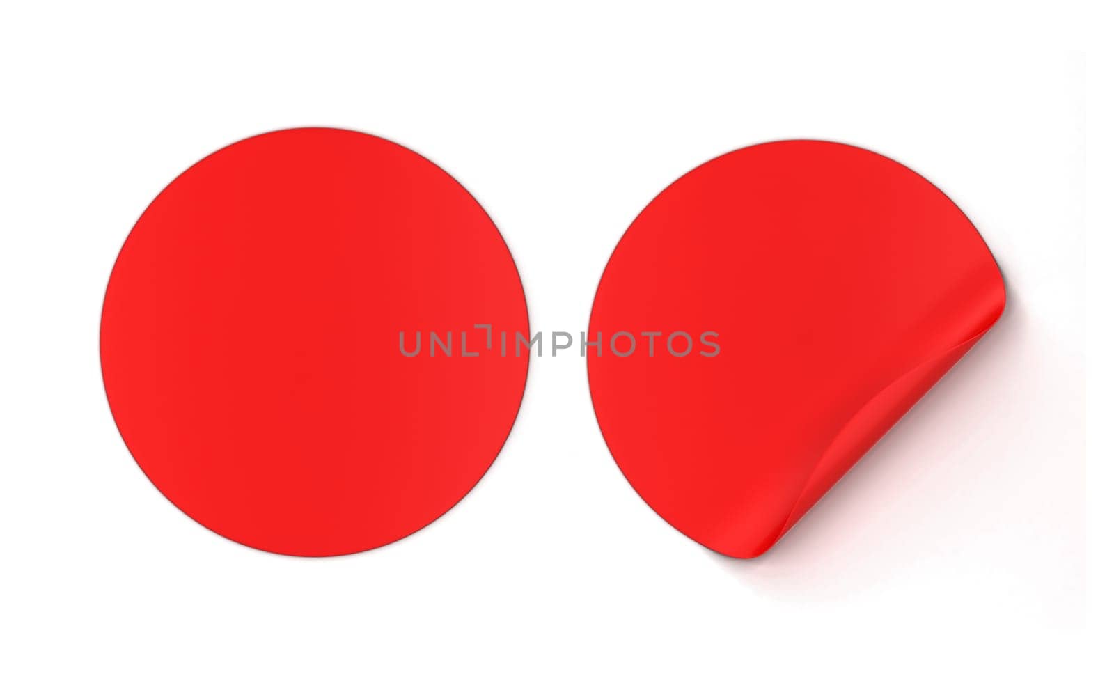 Round sticker. 3d illustration isolated on white background