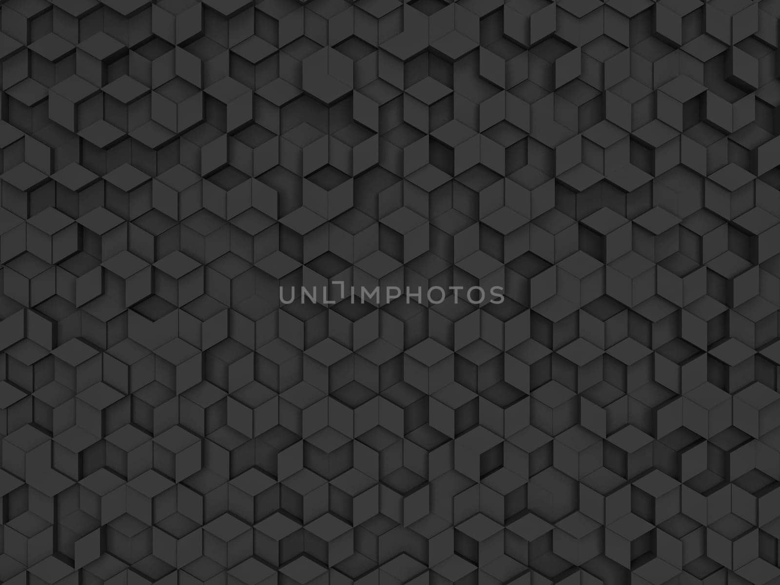 Hexagons made of rhombuses. 3d background