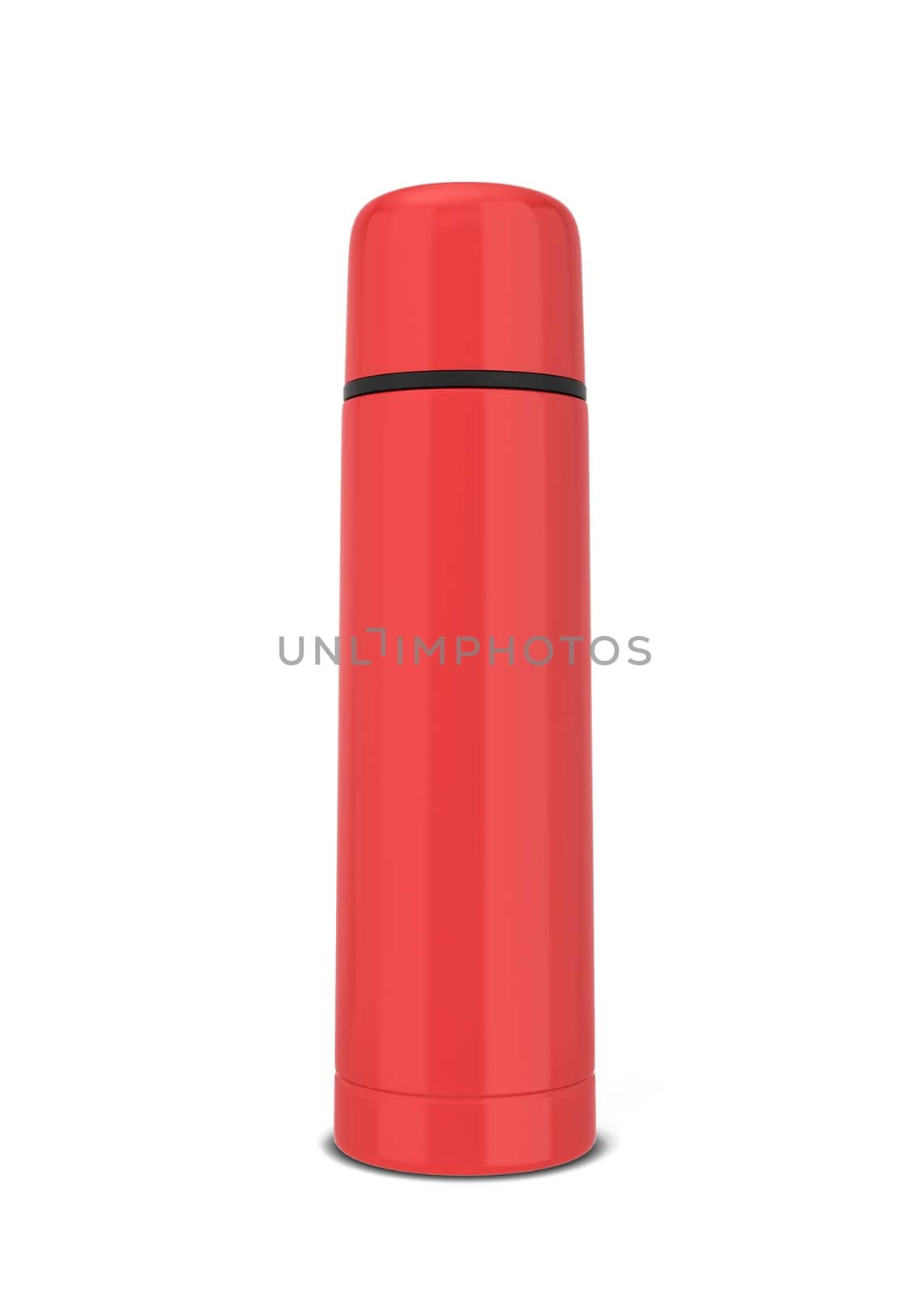 Thermos for hot drinks. 3d illustration isolated on white background