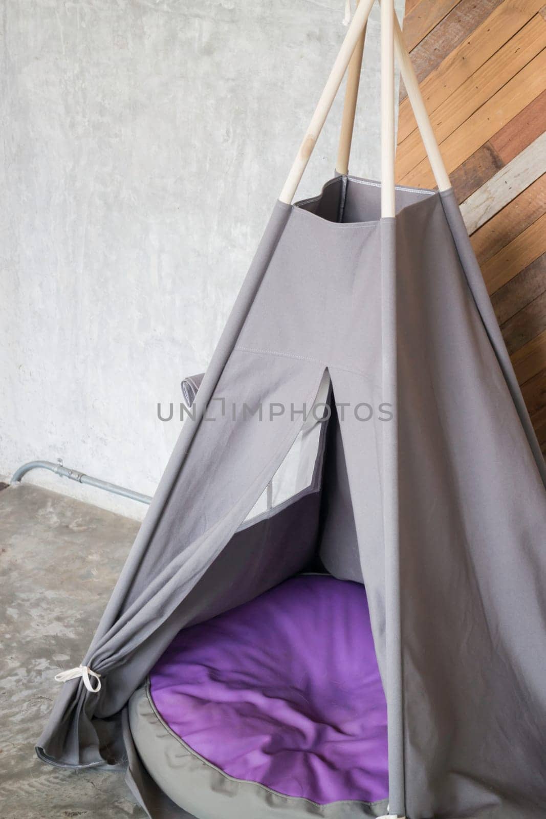 Mini cloth tent for pet, stock photo