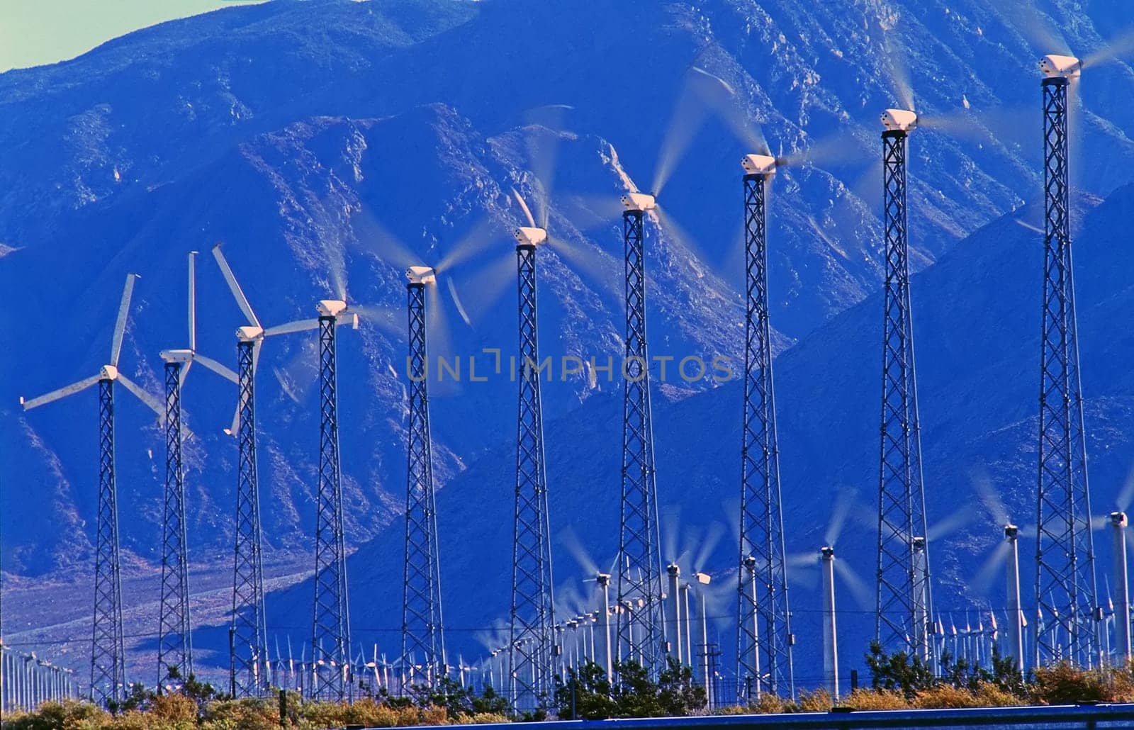 Wind turbines in California desert
