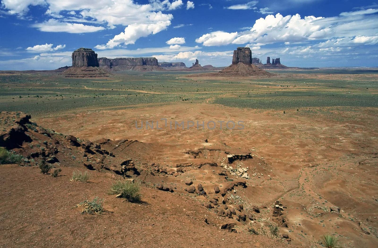 View of Mittens in Monument Valley, Arizona