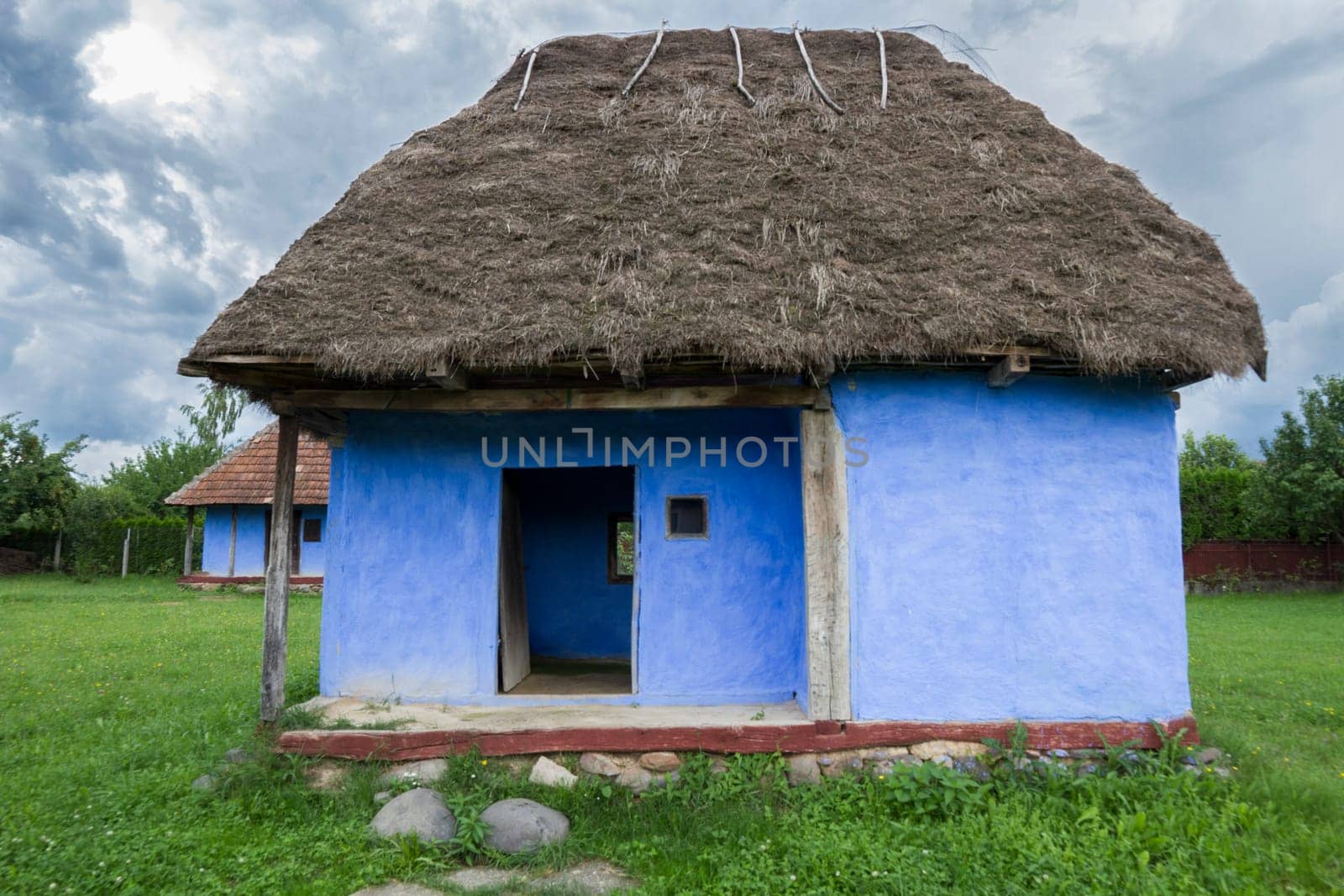 Aged Old Blue Rural House