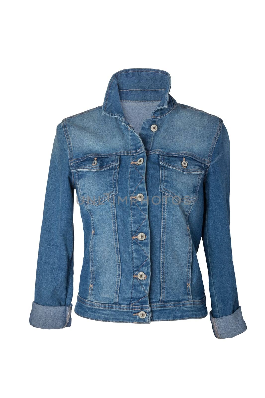 Women jackets. Woman jeans jacket isolated on a white background. Women fashion.