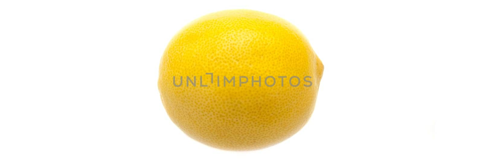 Creative layout made of one lemon. Food concept. Lemon on white background.