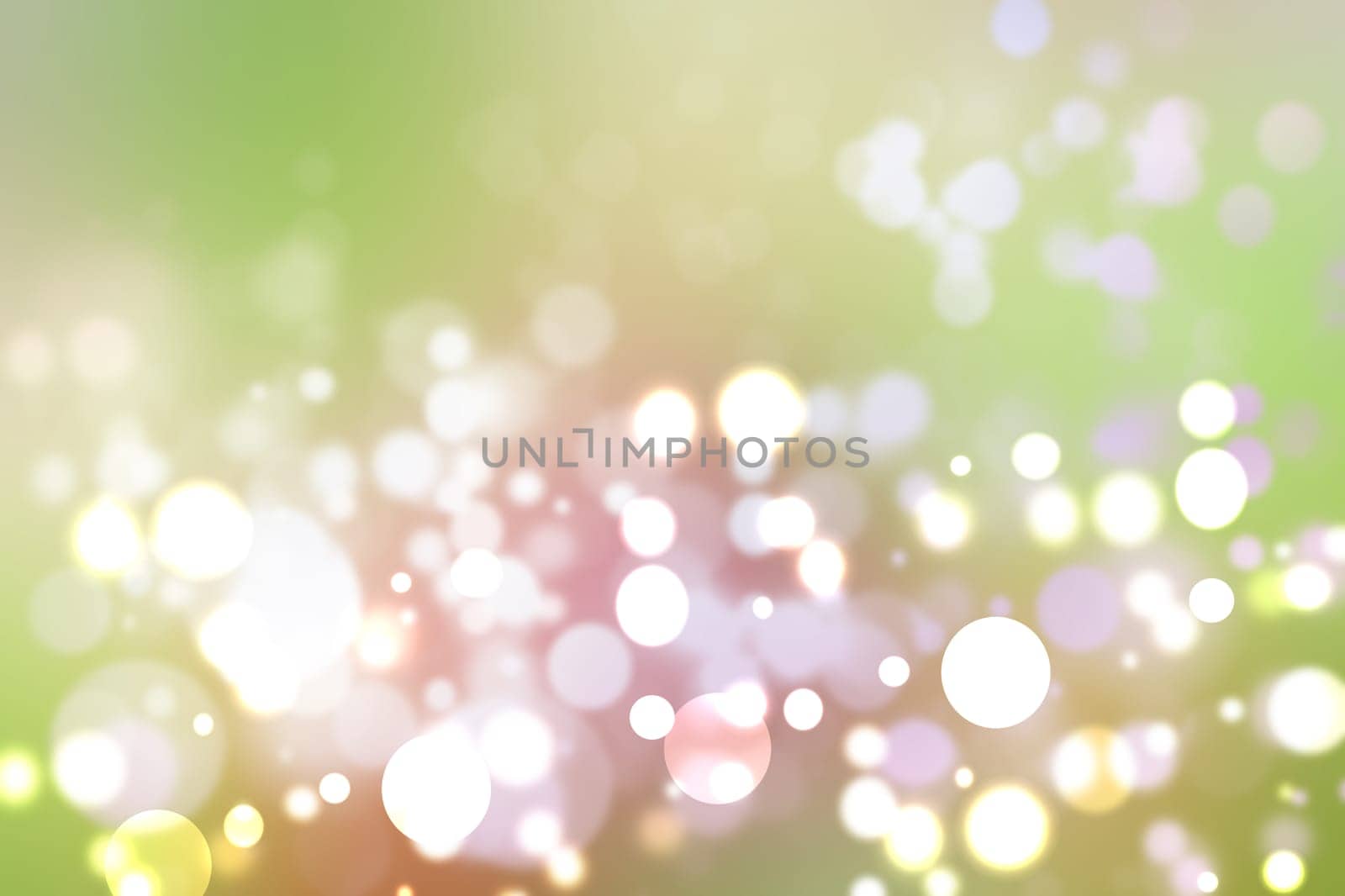 Abstract green light and white colorful summer bokeh background.