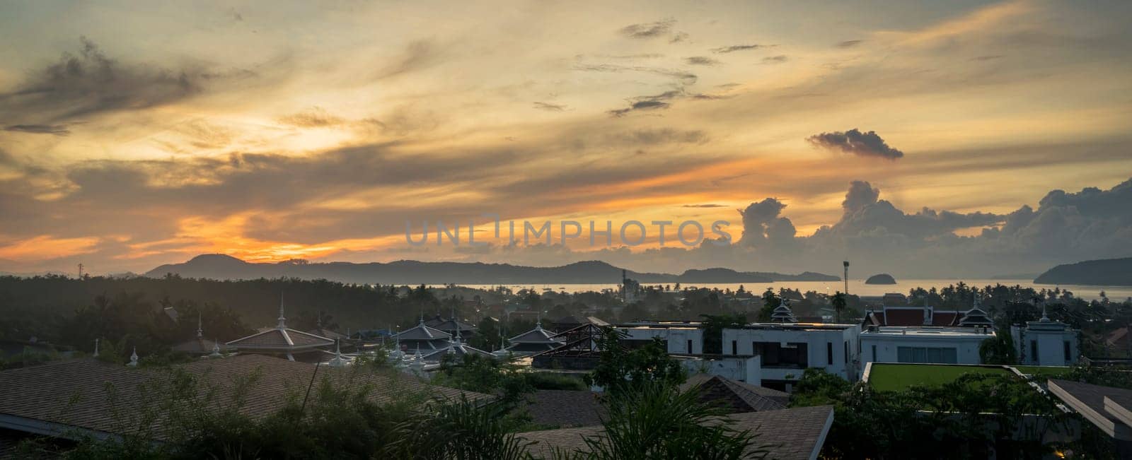 Beautiful Sunrise in Phuket, Thailand, a tropical country.
