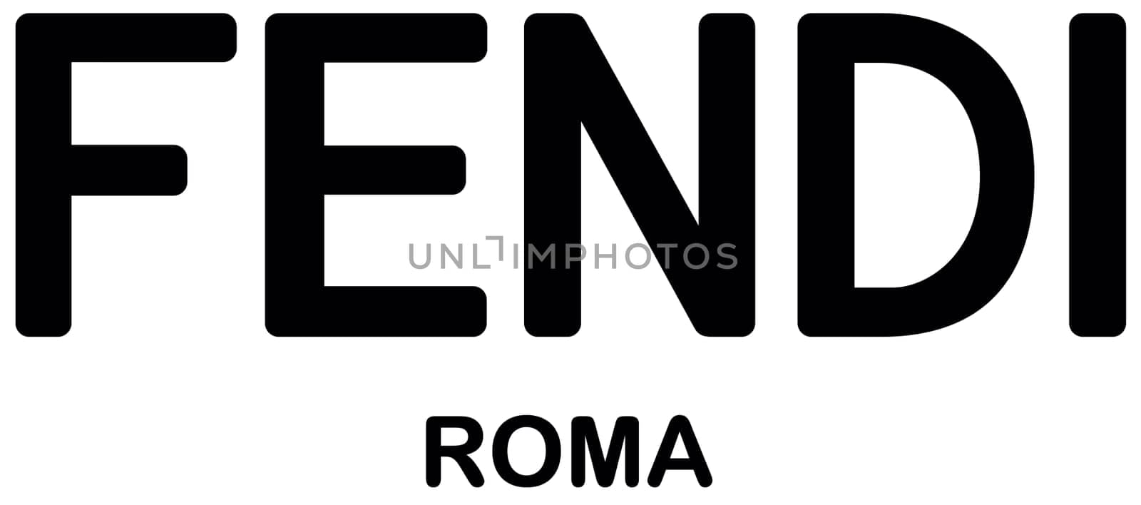 fendi logo fashion luxury brand italy clothes illustration