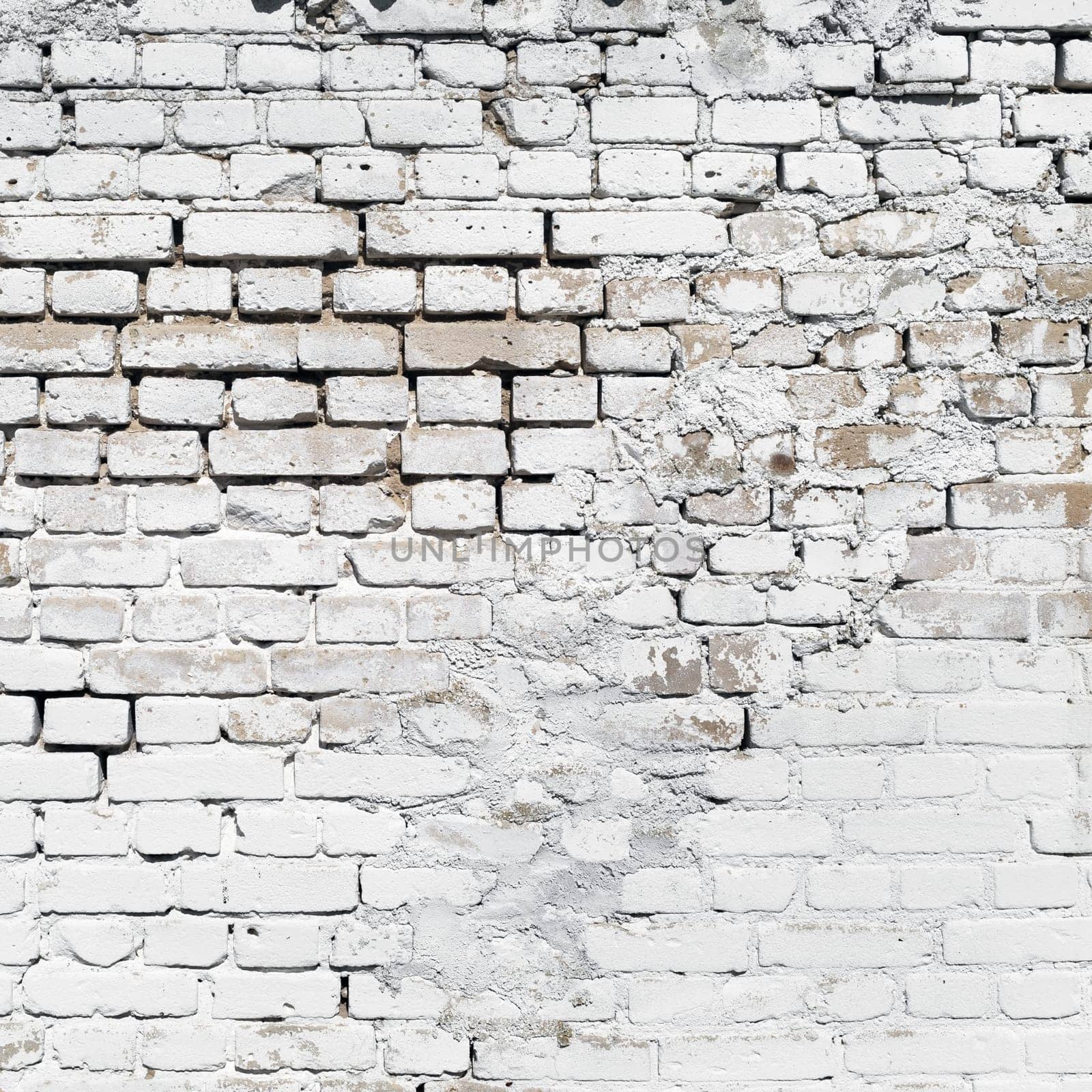 Texture of brickwork. Old industrial white brick wall background.