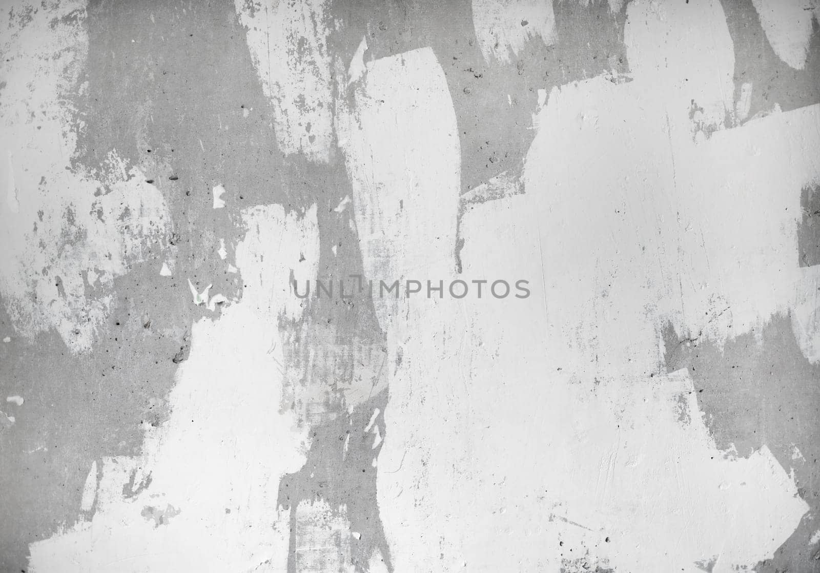 Gray concrete wall and white putty texture. Cement background.