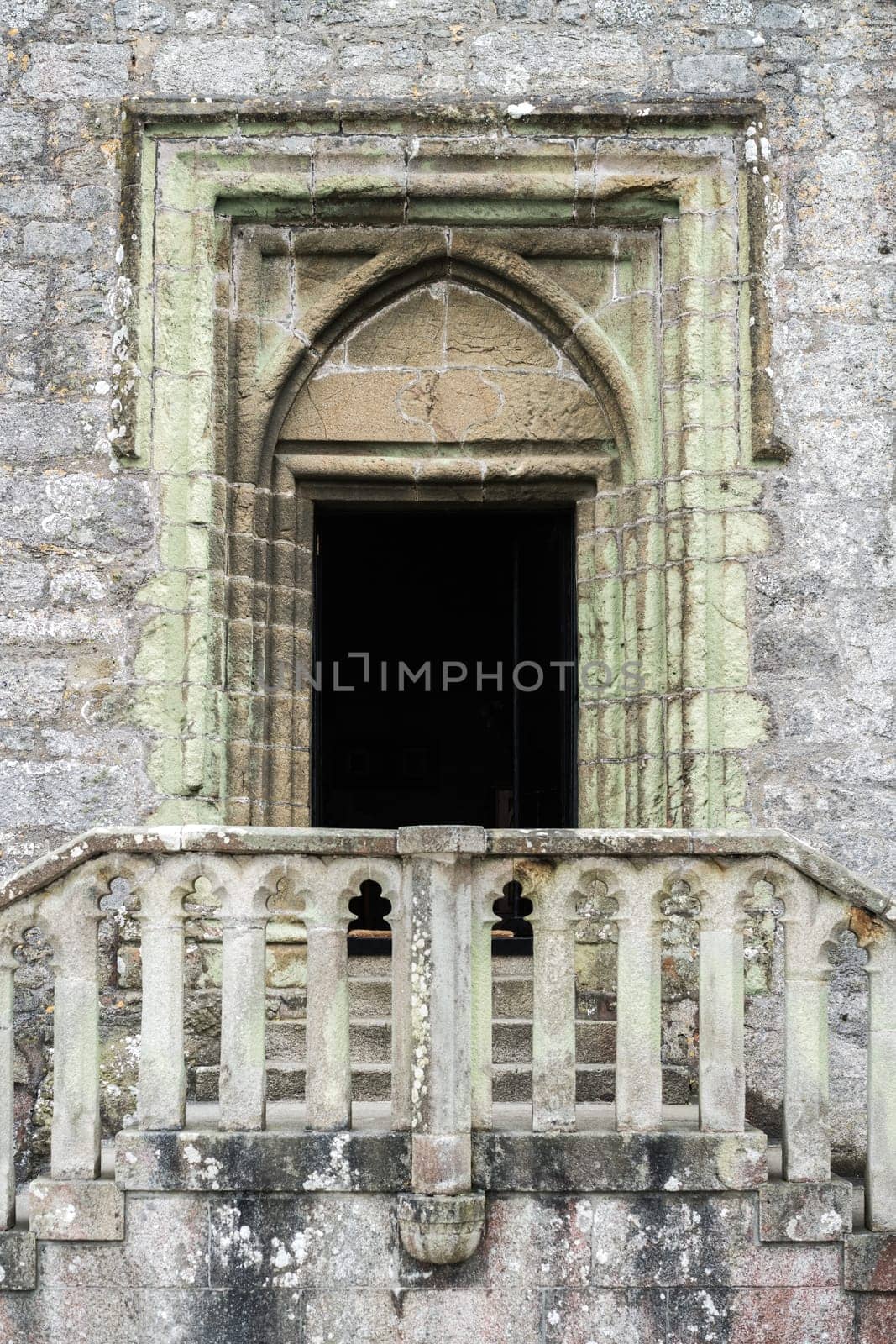 Marazion, England -  May 2018 : One of many doors into the Mount st michael island fortress, Marazion near Penzance, Cornwall